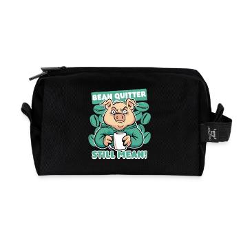 Kaffeeentzug Koffeinfrei Ex-Kaffeetrinker - Recycelte Kulturtasche - Schwarz - Vorne