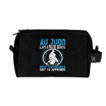 Judoka Martial Art In Judo there is no defeat - Recycled Toiletry Zip Bag - black - Front