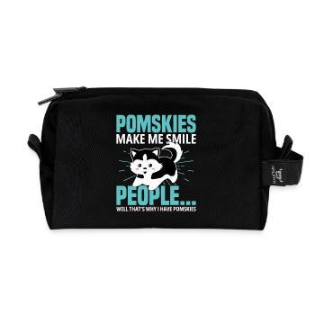 Harnais pour chien Pomsky Supplies Peluche Pomsky - Trousse de toilette en tissu recyclé - noir - Devant