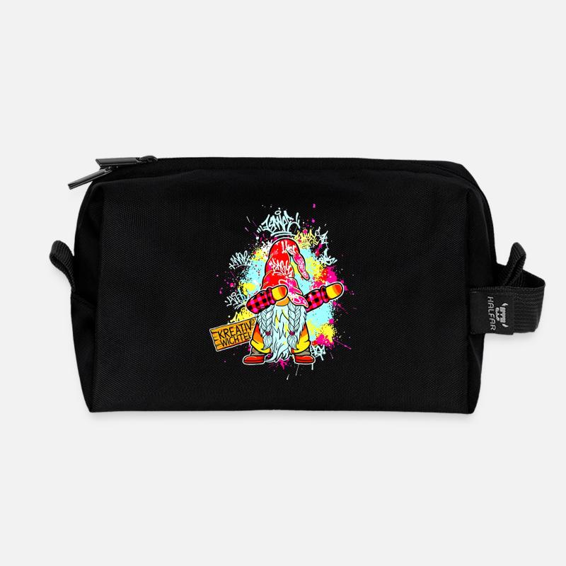 KREATIV WICHTEL Dab Graffiti Künstler XMas  - Recycelte Kulturtasche - Schwarz