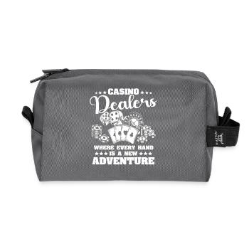 Casino Gambler - Recycled Toiletry Zip Bag - anthracite - Front