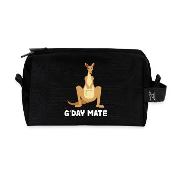 Kangaroo G'DAY Mate Shirt - Recycled Toiletry Zip Bag - black - Front