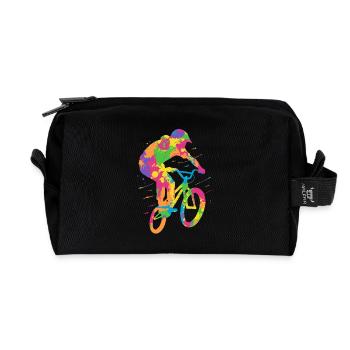 BMX Cascades Figures de vélo Enfants Vélo BMX Garçons - Trousse de toilette en tissu recyclé - noir - Devant