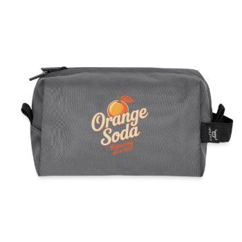 Orange Soda - Recycled Toiletry Zip Bag - anthracite - Front