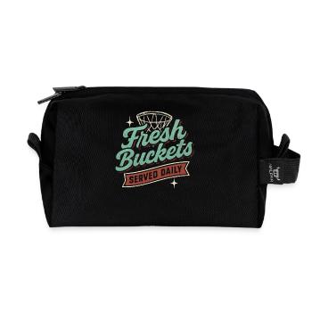 Basketball Spruch Humor Basketballer Geschenkidee - Recycelte Kulturtasche - Schwarz - Vorne