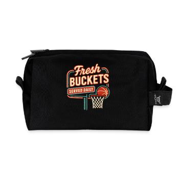 Basketball Spruch Humor Basketballer Geschenkidee - Recycelte Kulturtasche - Schwarz - Vorne