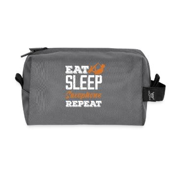 Eat Sleep Jazz Saxophon Wiederholung Bandmitglied - Recycelte Kulturtasche - Anthrazit - Vorne