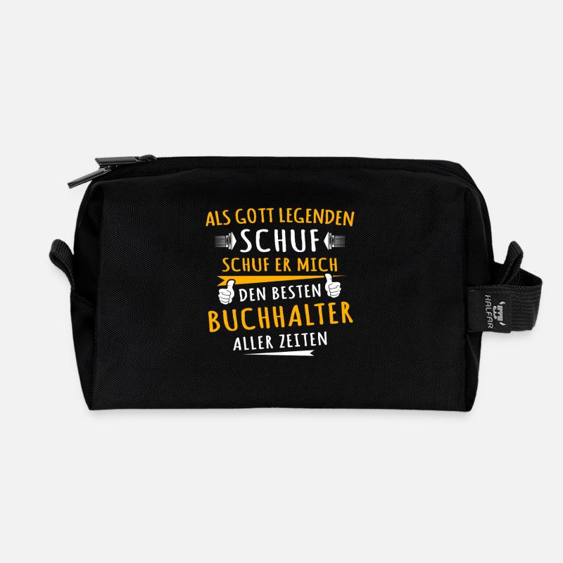 Buchhalter - Recycelte Kulturtasche - Schwarz