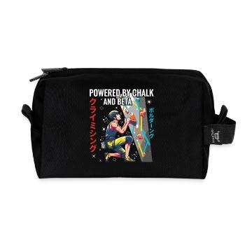 Angetrieben von Chalk- und Beta-Kletterdesign - Recycelte Kulturtasche - Schwarz - Vorne