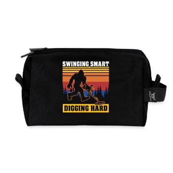 Sasquatches Dirt Fishing Big Foot - Recycelte Kulturtasche - Schwarz - Vorne