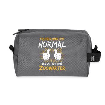 Zookeeper's Spell - Recycled Toiletry Zip Bag - anthracite - Front