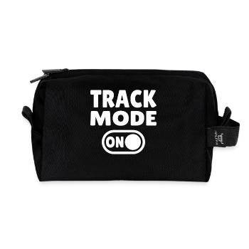 Mode piste activé – Concentrez-vous sur la vitesse - Trousse de toilette en tissu recyclé - noir - Devant