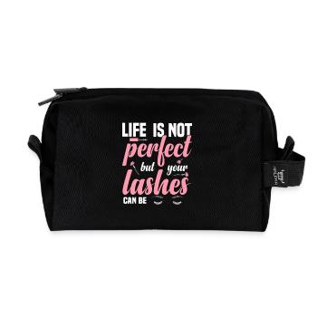  Lash Technician Eyelash Artist Lash Extension - Recycled Toiletry Zip Bag - black - Front