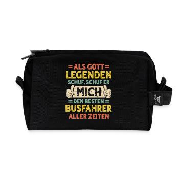 Busfahrer - Recycelte Kulturtasche - Schwarz - Vorne