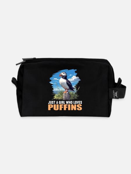 Puffin Papageientaucher - Recycelte Kulturtasche - Schwarz