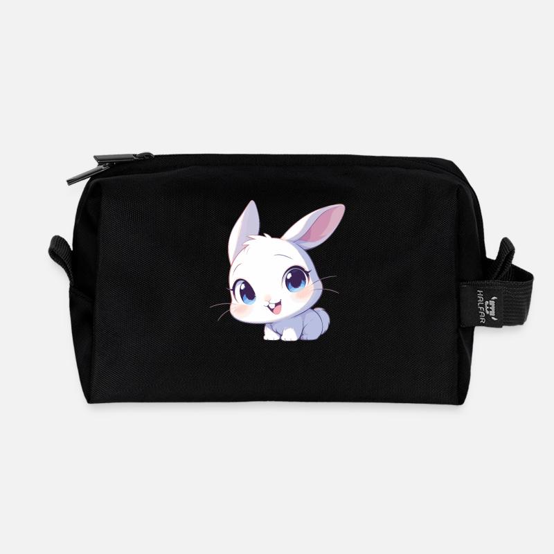 Hasen Hase - Recycelte Kulturtasche - Schwarz