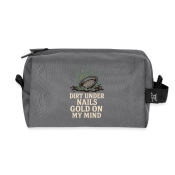 Goldwaschen Hobby Geschenk Creek Pan - Recycelte Kulturtasche - Anthrazit - Vorne