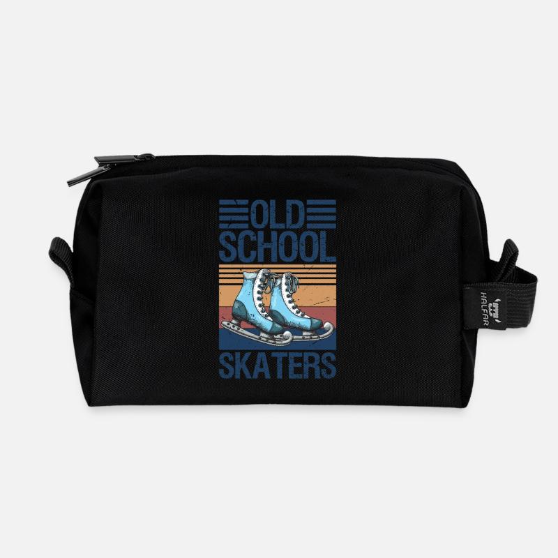 Old School Skaters Roller Skating Roller Derby - Recycelte Kulturtasche - Schwarz