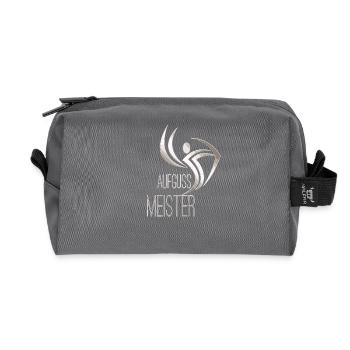 Sauna Aufguss Meister Wettbewerb Silber - Recycelte Kulturtasche - Anthrazit - Vorne