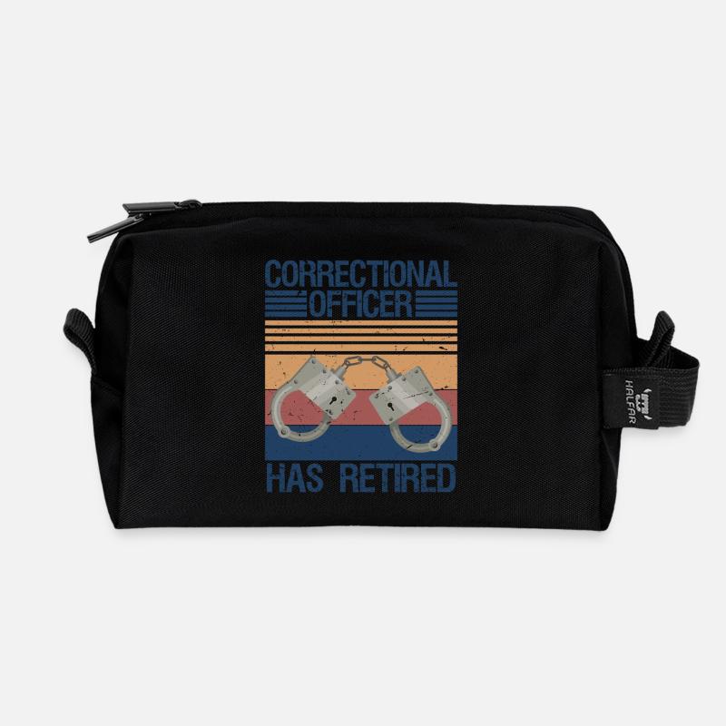 Retired Correctional Officer Retirement Party Gift - Recycelte Kulturtasche - Schwarz