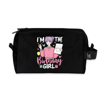 I'm The Birthday Girl - Recycelte Kulturtasche - Schwarz - Vorne