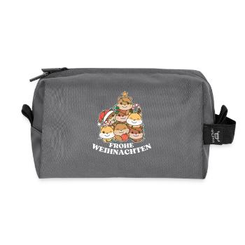 Joyeux Hamster de Noël Hamster de la veille de Noël Hamster - Trousse de toilette en tissu recyclé - anthracite - Devant