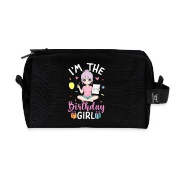 I'm The Birthday Girl - Recycelte Kulturtasche - Schwarz - Vorne