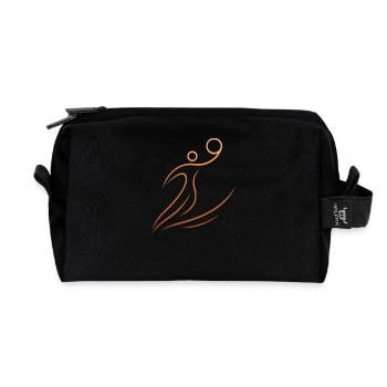 Basketball Basketballer Geschenkidee Baller Bball - Recycelte Kulturtasche - Schwarz - Vorne
