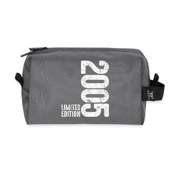 21e anniversaire Homme Femme 21 ans 2005 Anniversaire - Trousse de toilette en tissu recyclé - anthracite - Devant