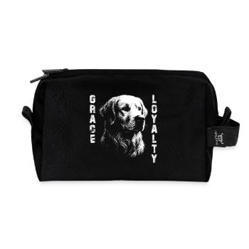 Golden Retriever stilvolles Design - Recycelte Kulturtasche - Schwarz - Vorne