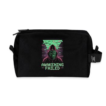 Awakening Failed im Retro-Glitch Look - Recycelte Kulturtasche - Schwarz - Vorne