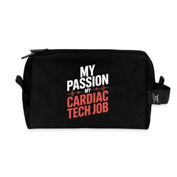 Cardiac Tech My Passion My Cardiac Sonography - Recycelte Kulturtasche - Schwarz - Vorne