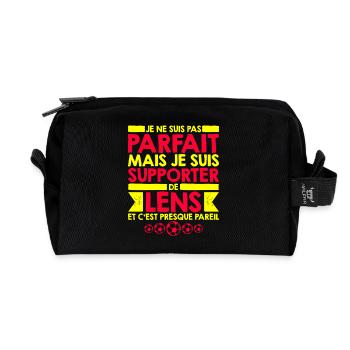 Supporter Lens Fußball Fuß Lensois Sang et Or - Recycelte Kulturtasche - Schwarz - Vorne