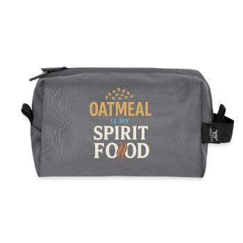 Porridge Breakfast Culture Overnight - Recycled Toiletry Zip Bag - anthracite - Front