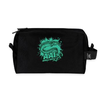 Eel – The Hunter of the Night - Recycled Toiletry Zip Bag - black - Front
