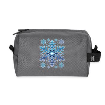 Große Elegante Schneeflocke Winter - Recycelte Kulturtasche - Anthrazit - Vorne