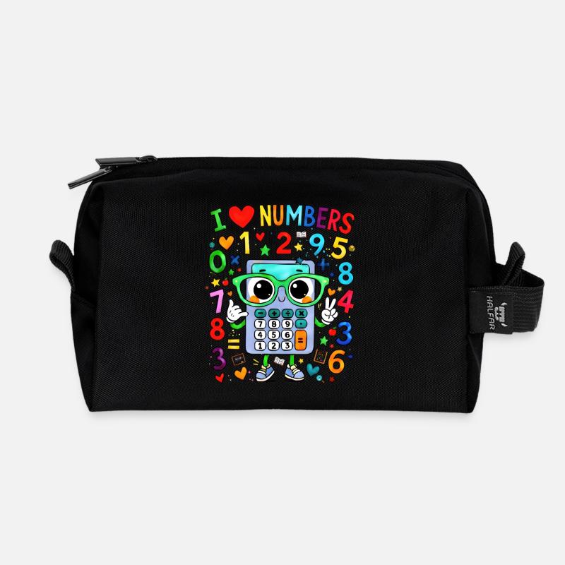 I Love Numbers Calculator - Recycelte Kulturtasche - Schwarz