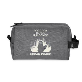 Raccoon Class Unlocked | Urban Rogue - Recycled Toiletry Zip Bag - anthracite - Front