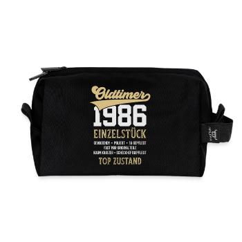 CLASSIC CAR 1986 UNIQUE PIECE 40TH BIRTHDAY - Recycled Toiletry Zip Bag - black - Front