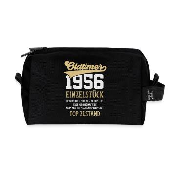 CLASSIC CAR 1956 UNIQUE PIECE 70TH BIRTHDAY - Recycled Toiletry Zip Bag - black - Front