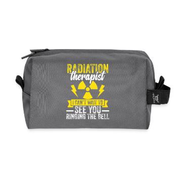  Radiology Technician Rad Tech Badge Radiation - Recycled Toiletry Zip Bag - anthracite - Front