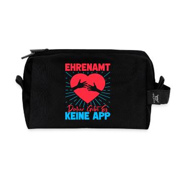 Ehrenamtliche Anerkennung Ehrenamt Gibt Keine App - Recycelte Kulturtasche - Schwarz - Vorne