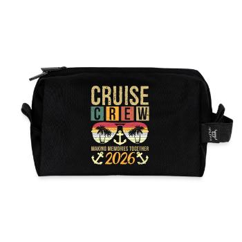 Cruise Crew 2026 Making Memories Together Vacation - Recycled Toiletry Zip Bag - black - Front