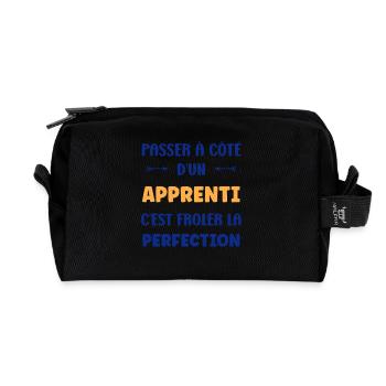Missing out on an apprentice — perfection - Recycled Toiletry Zip Bag - black - Front