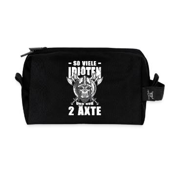 Viking Odin Outfits Valhalla Nordmann - Recycled Toiletry Zip Bag - black - Front
