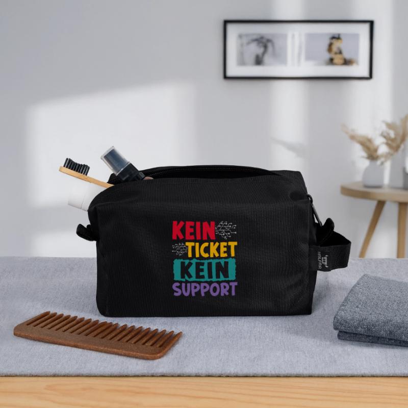 Nerd Computer NO TICKET NO PROBLEM FUNNY Recycled Toiletry Zip Bag