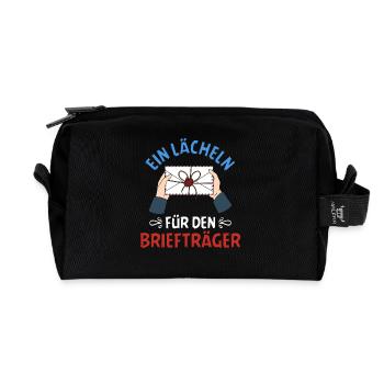 Postboten EIN LÄCHELN FÜR BRIEFTRÄGER LUSTIG - Recycelte Kulturtasche - Schwarz - Vorne