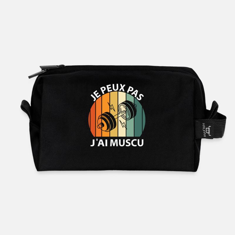 Ich kann nicht. Ich habe Bodybuilding. - Recycelte Kulturtasche - Schwarz