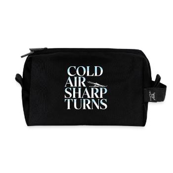  Cold Air Sharp Turns Ski Spruch für Skifahrer und - Recycelte Kulturtasche - Schwarz - Vorne