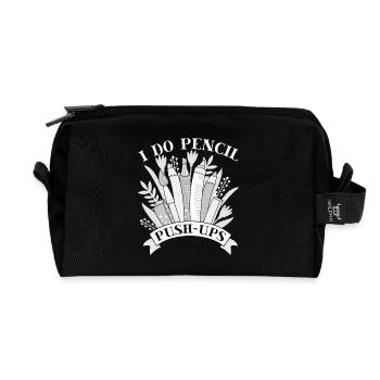 Funny Art Painter I Do Pencil Push-Ups Artist Gift - Recycelte Kulturtasche - Schwarz - Vorne